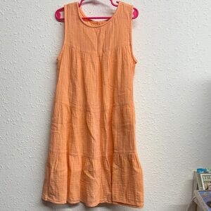 Cat & Jack Orange Sleeveless Casual Dress